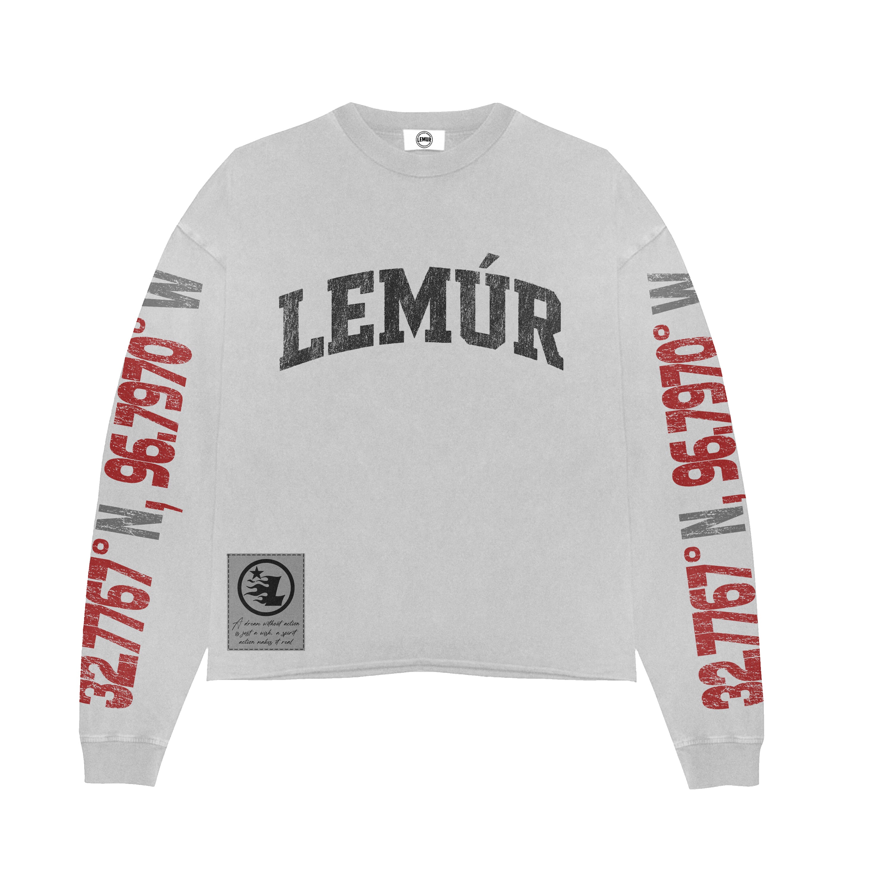 LEMÚR “Popularity Comes From Pain” Long-Sleeve Tee - White