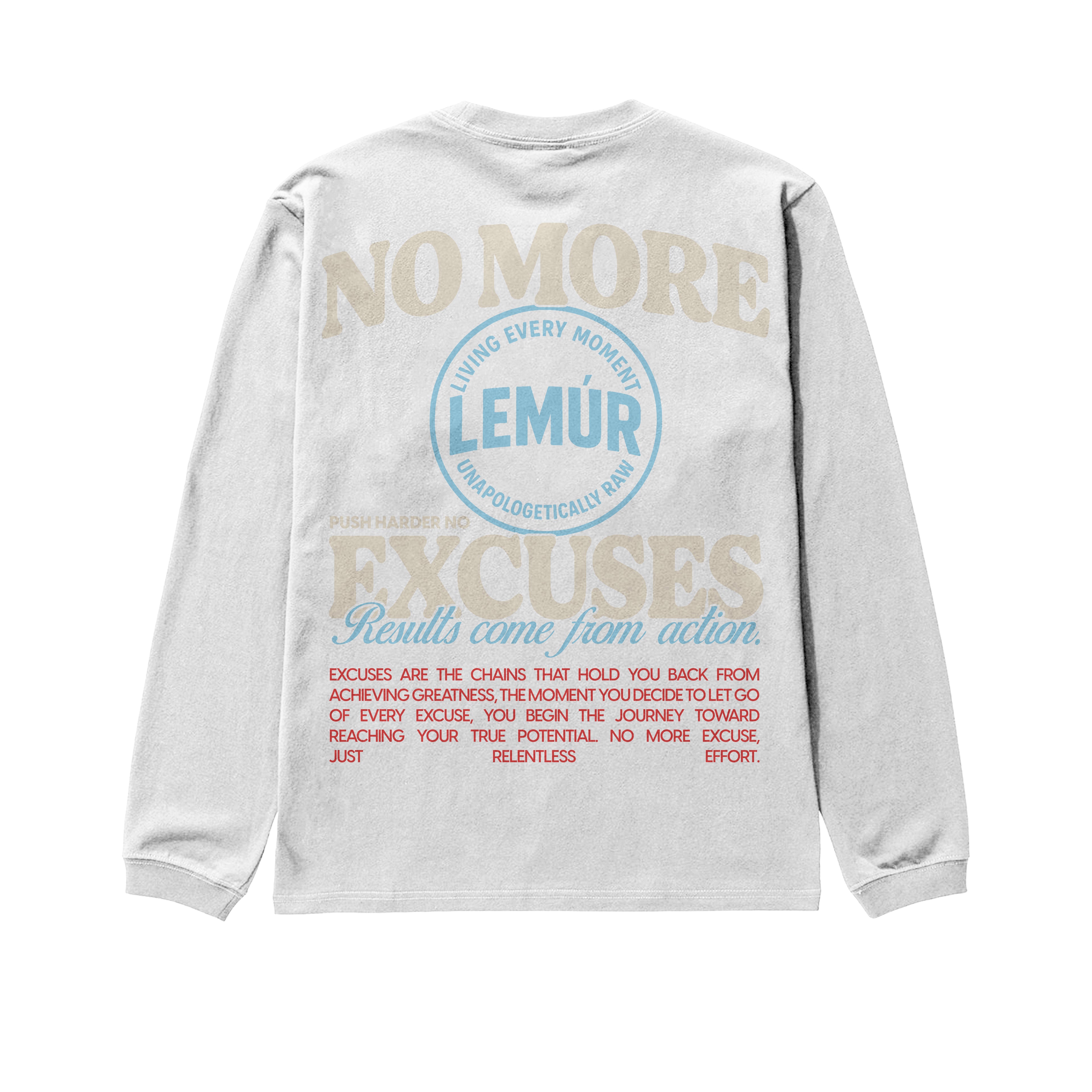 LEMÚR No More Excuses — Light Grey